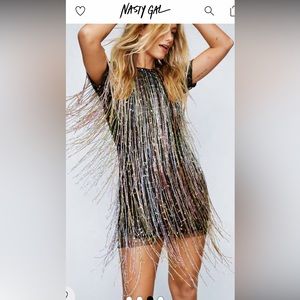 nasty gall beaded dress. WORN ONCE!